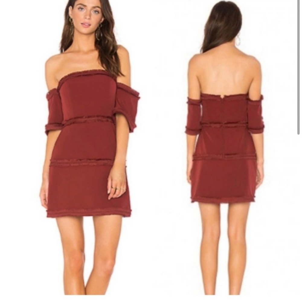 NWT Fringe Off-the-Shoulder Dress